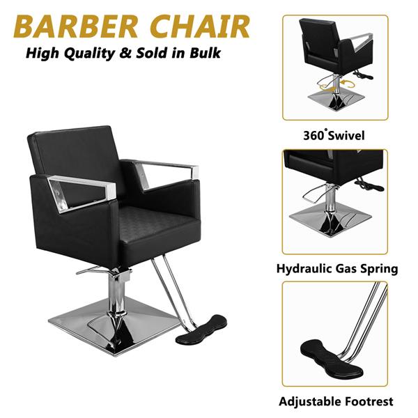 Square Barber Chair Black