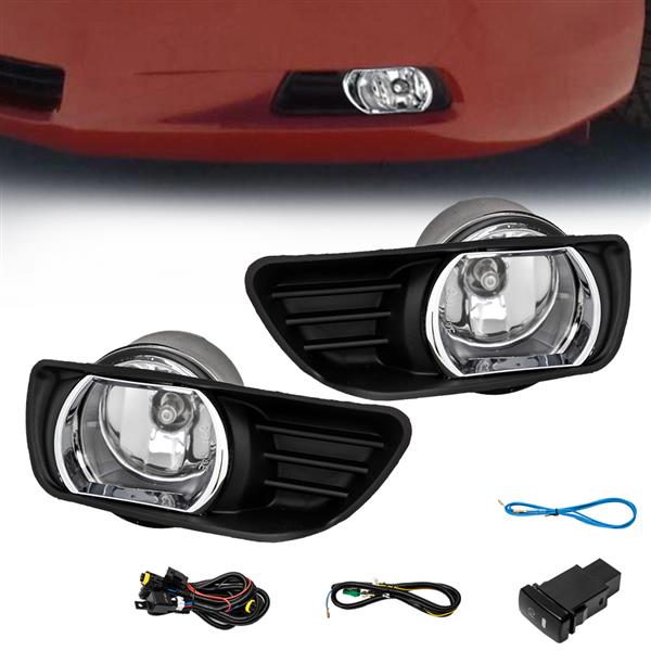 Parts For 07-09 Toyota Camry Chrome Lens Bumper Fog Light Lamp Switch Kits Fit