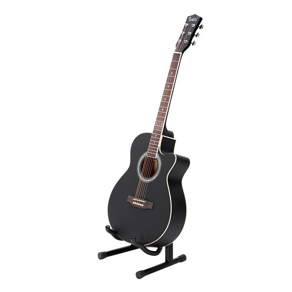 [Do Not Sell on Amazon]Glarry GT501 40 inch Spruce Front Cutaway Folk Guitar with Bag & Board & Wrench Tool Black