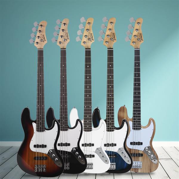 [Do Not Sell on Amazon]Glarry GJazz Bass with Electirc Bass Amplifier Power Wire Tools Sunset