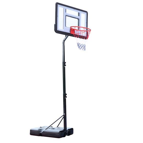 Portable Removable Basketball System Basketball Hoop Teenager PVC Transparent Backboard with Adjustable Height 7ft - 8.5ft