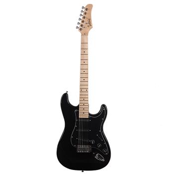 [Do Not Sell on Amazon]Glarry GST Stylish Electric Guitar Kit with Black Pickguard Black