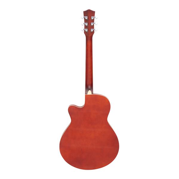 [Do Not Sell on Amazon]Glarry GT501 40 inch Spruce Front Cutaway Folk Guitar with Bag & Board & Wrench Tool Burlywood