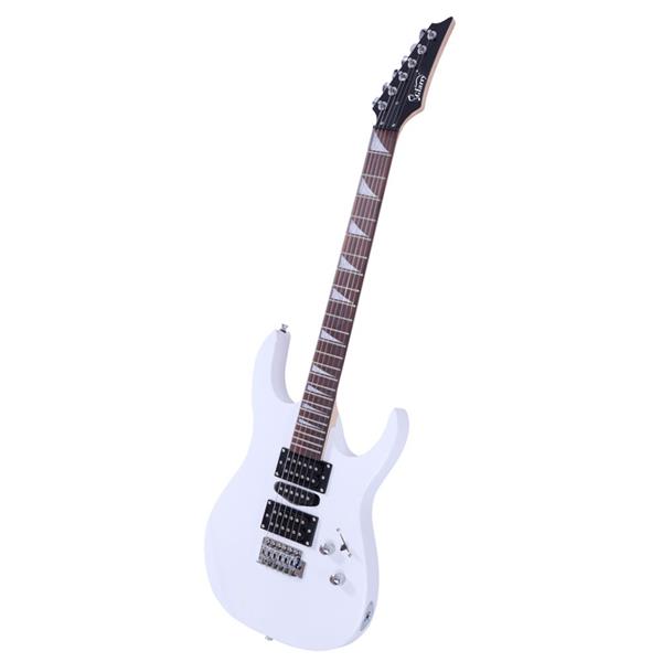 [Do Not Sell on Amazon] 170 Model With 20W Electric Guitar Pickup Hsh Pickup Guitar   Stereo   Bag   Harness   Picks   Rocker   Connector     Wrench Tool White