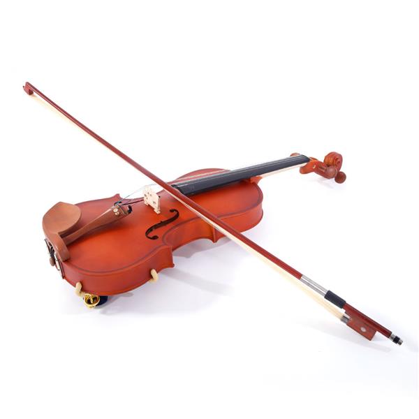 [Do Not Sell on Amazon]Glarry GV101 1/2 Acoustic Matt Violin Case Bow Rosin Strings Shoulder Rest Tuner Natural