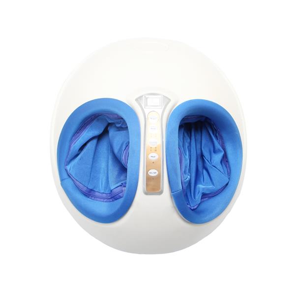 Heat Rolling Kneading LED Display Air Pressure Relaxing Shiatsu Leg Foot Massager 220V UK Plug Blue