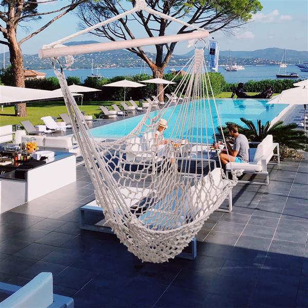 2pcs  Hanging Rope Air/Sky Chair Swing beige 