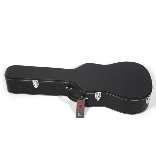 [Do Not Sell on Amazon]Glarry 39" Classical Guitar Hard Case Microgroove Flat Black