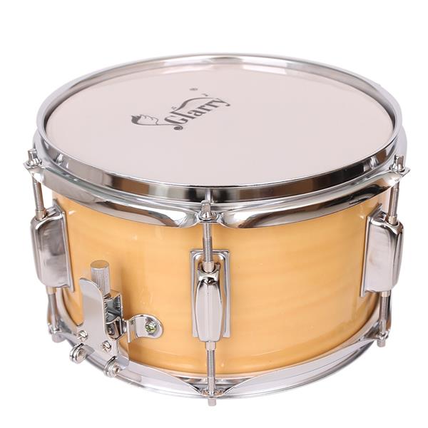 [Do Not Sell on Amazon]Glarry 10 x 6" Snare Drum Poplar Wood Drum Percussion Set Wood Color