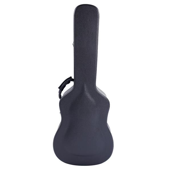 [Do Not Sell on Amazon]Glarry 41" Folk Guitar Hardshell Carrying Case Fits Most Acoustic Guitars Microgroove Acoustic Arched Black