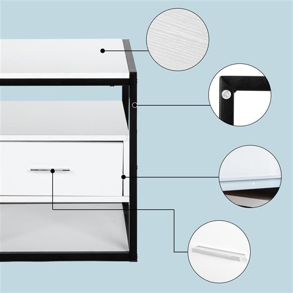 Modern And Simple Style Nightstand - One Smoke (Middle)