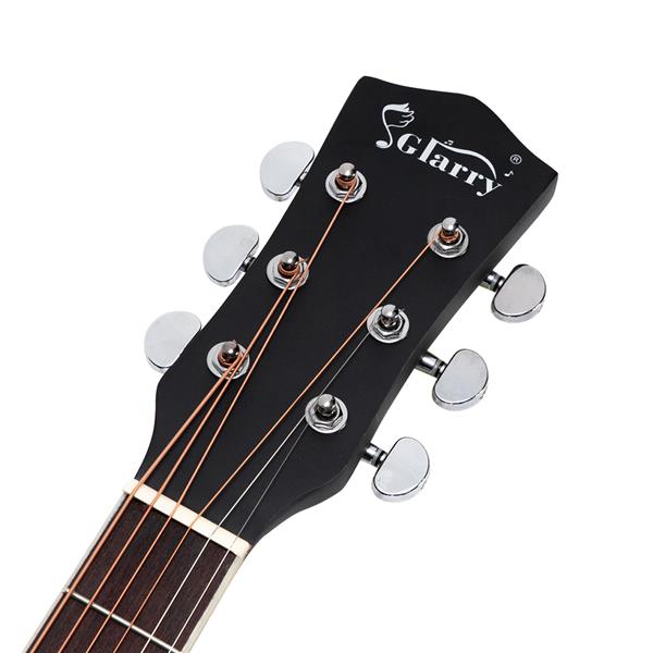 [Do Not Sell on Amazon]Glarry GT501 40 inch Spruce Front Cutaway Folk Guitar with Bag & Board & Wrench Tool Black