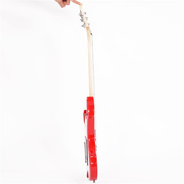 [Do Not Sell on Amazon] Flame Electric Guitar HSH Pickup Shaped Electric Guitar  Pack   Strap   Picks   Shake   Cable   Wrench Tool Red