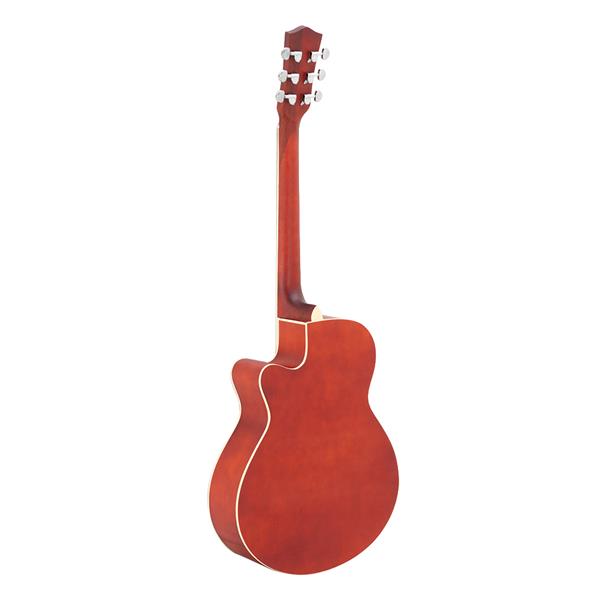 [Do Not Sell on Amazon]Glarry GT501 40 inch Spruce Front Cutaway Folk Guitar with Bag & Board & Wrench Tool Burlywood