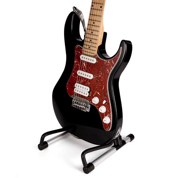 [Do Not Sell on Amazon]Glarry Foldable Guitar Electric Guitar Stand Floor Rack Holder Sliver