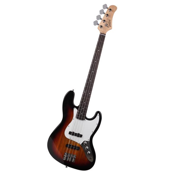 [Do Not Sell on Amazon]Glarry GJazz Bass with Electirc Bass Amplifier Power Wire Tools Sunset