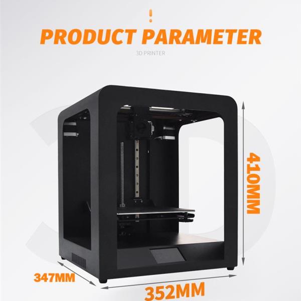 3.5 Inch Touch Screen Auto-leveling Pause Resume Printing Desktop 3D Printer with Crystal Glass Platform