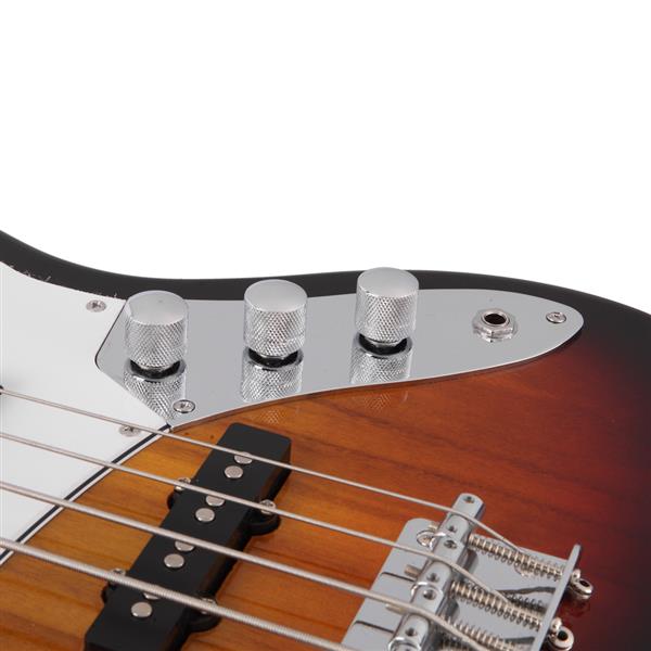 [Do Not Sell on Amazon]Glarry GJazz Bass with Electirc Bass Amplifier Power Wire Tools Sunset