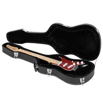 [Do Not Sell on Amazon]Glarry Hard-Shell Electric Guitar Case Flat Surface Black suit for GST, GTL