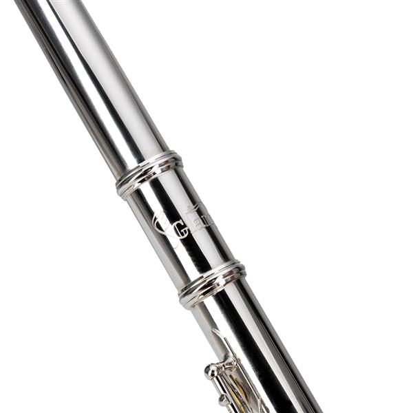 [Do Not Sell on Amazon]Glarry 16 Keys C Cupronickel Flute Closed Hole Separated E Key for Student Beginners Silver