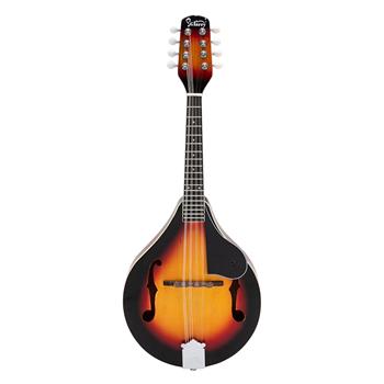 [Do Not Sell on Amazon]Glarry A Style 8-String Acoustic Mandolin Flatback Acoustic Mandolin with Pick Guard Sunset Color