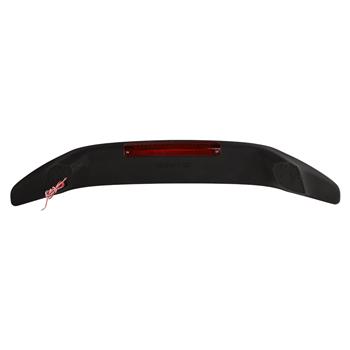 ABS Rear Trunk Spoiler for 16-18 Honda Civic with Brake Lights Matte Black 