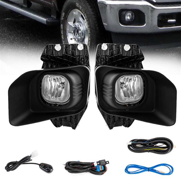 For 2011-2015 Ford F250 F350 F450 XLT Super Duty Clear Bumper Fog Lights Switch