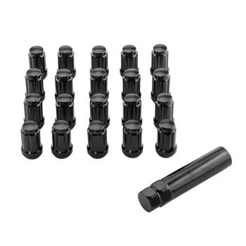 20pcs Spline Tuner Racing Lug Nuts 12x1.25 for Subaru STI BRZ FR-S Black