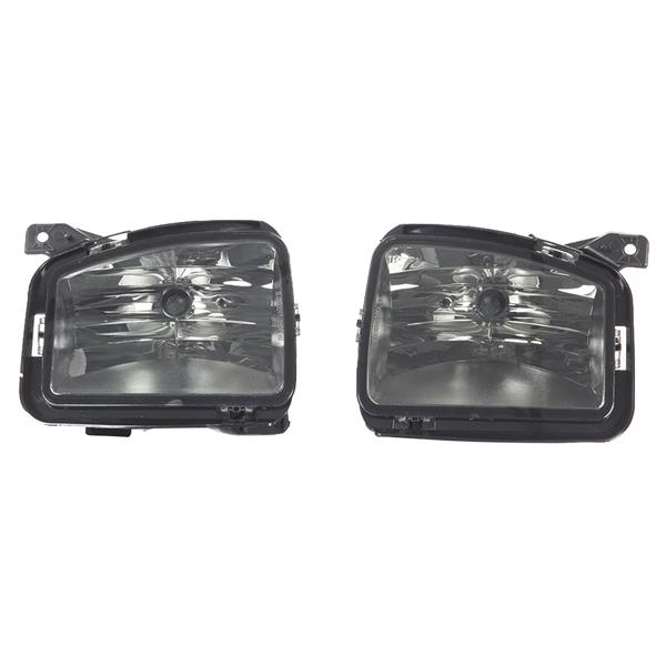 Pair For 13-18 Dodge RAM 1500 Smoke Fog Light Front Bumper Lamps Switch Wiring