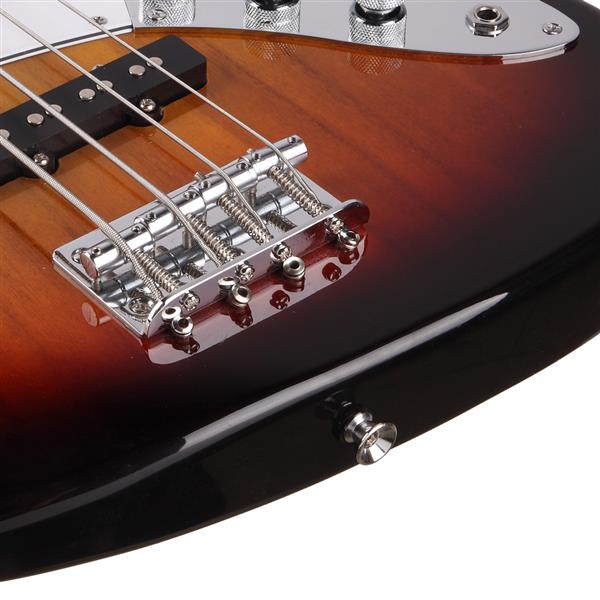 [Do Not Sell on Amazon]Glarry GJazz Bass with Electirc Bass Amplifier Power Wire Tools Sunset