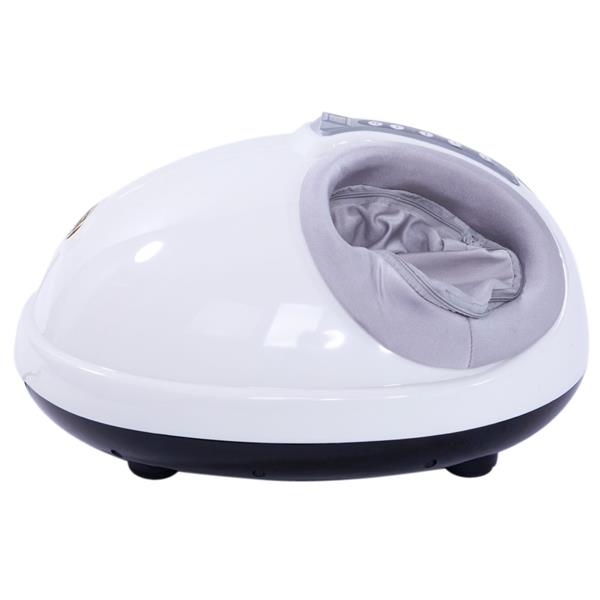 Heat Rolling Kneading LED Display Air Pressure Relaxing Shiatsu Leg Foot Massager 220V UK Plug White