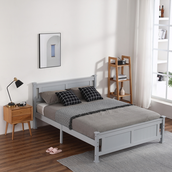 Vertical Decorative Core Bed Grey Full