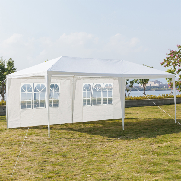 3 x 6m Four Sides Waterproof Tent with Spiral Tubes White