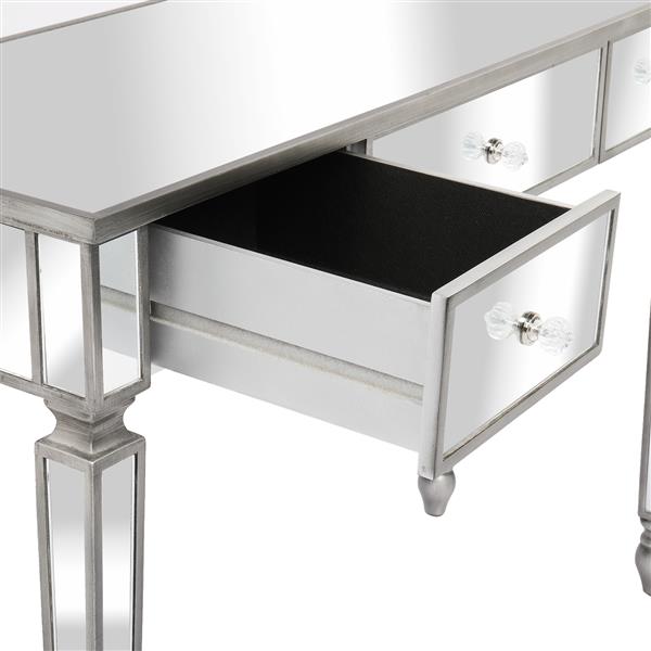 Three Drawers Mirror Table Dressing Table Console Table