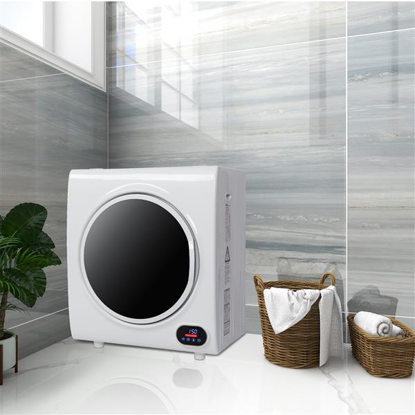 GYJ40-88C1-E Compact Portable Household Clothes Dryer 2.6CUFT Drum Dryer with LED Display -White 110V 4KG