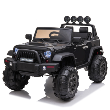 12V Kids Ride On Car SUV MP3 2.4GHZ Remote Control LED Lights Black