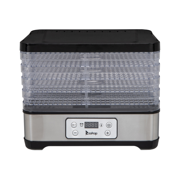 Food Dehydrator Large Drying Capacity with 5pcs Movable Trays, Temperature Time Adjustable, Height Adjustable, Fruit Dryer Meat Jerky Herbs BPA-Free