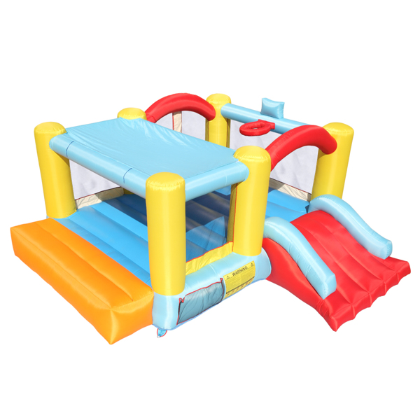 Bounce House Inflatable Jumping Castle a Basketball Hoop With Ball And a Slide
