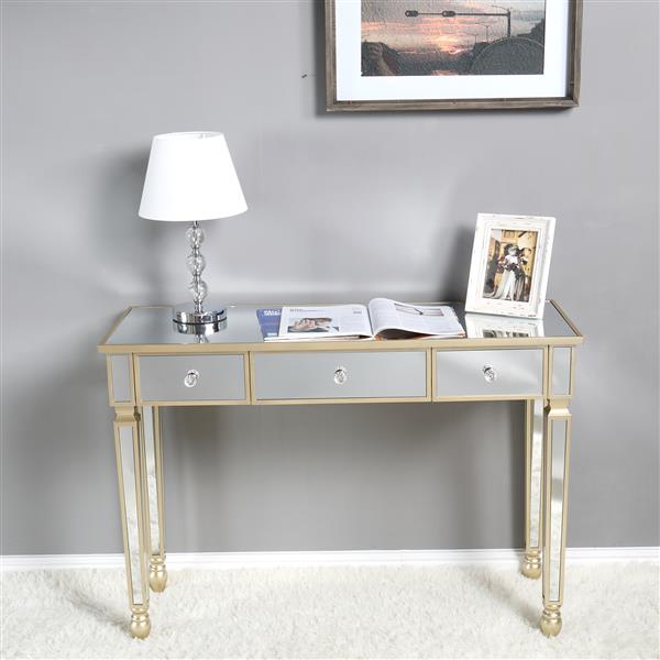 Three Drawers Mirror Table Dressing Table Console Table