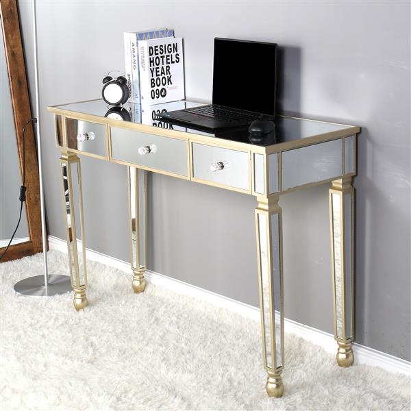 Three Drawers Mirror Table Dressing Table Console Table