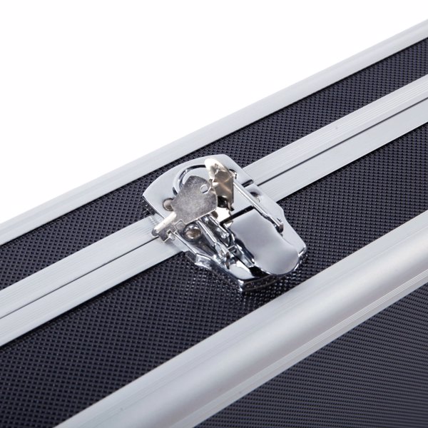 135*35*12cm Aluminum New Framed Locking Gun Pistol HandGun Lock Box Hard Storage Carry Case Black