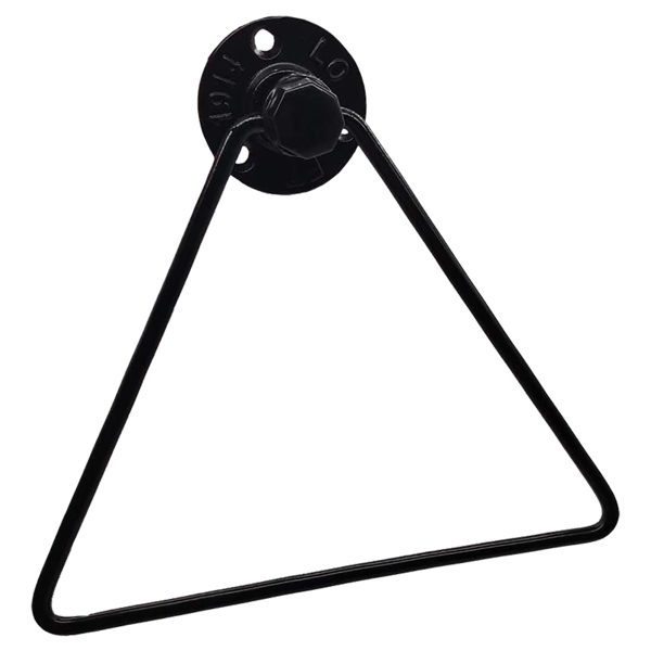 Industrial Triangle Pipe Hand Towel Rack Wall Mounted Towel Holder(Black) 