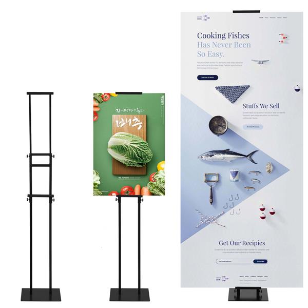 Double Pole Hanging Easel (Double-sided) Poster Stand