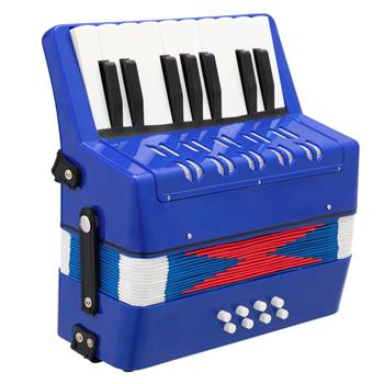 17-Key 8 Bass Kids Accordion Children\\'s Mini Musical Instrument Easy to Learn Music Blue