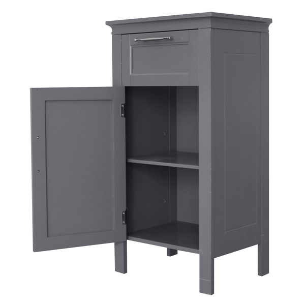 One Drawer And One Cabinet Gray