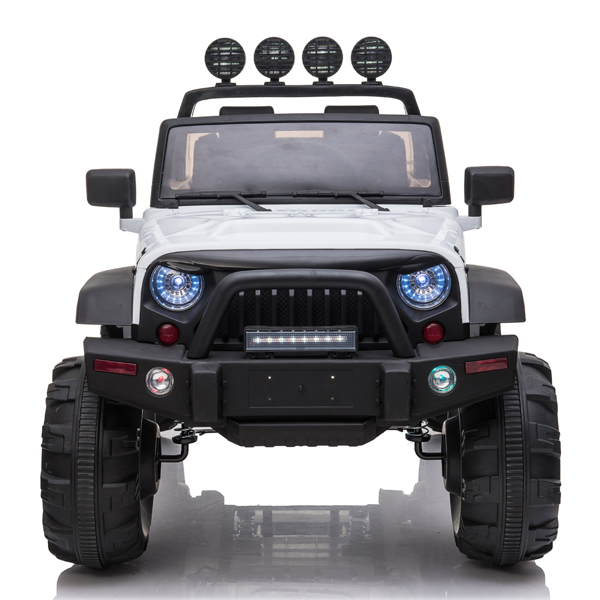 12V Kids Ride On Car SUV MP3 2.4GHZ Remote Control LED Lights White