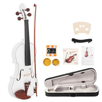【Do Not Sell on Amazon】Glarry GV103 4/4 Spruce Panel Violin Matte White