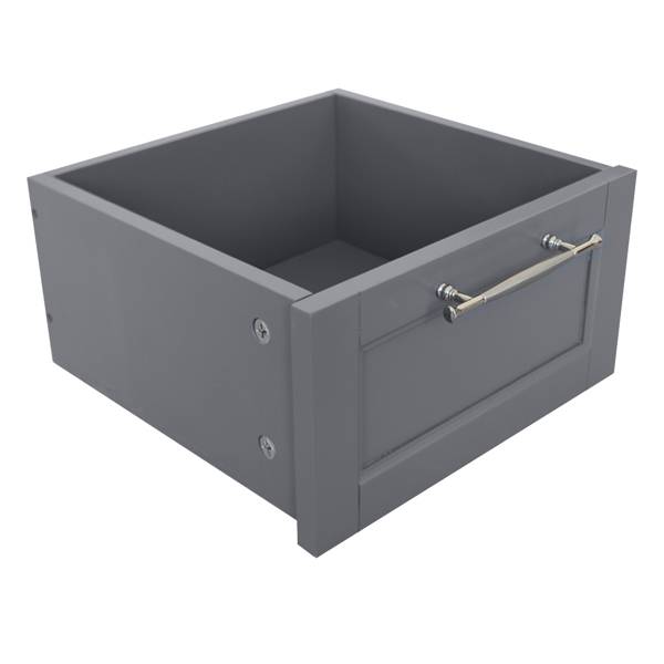 One Drawer And One Cabinet Gray