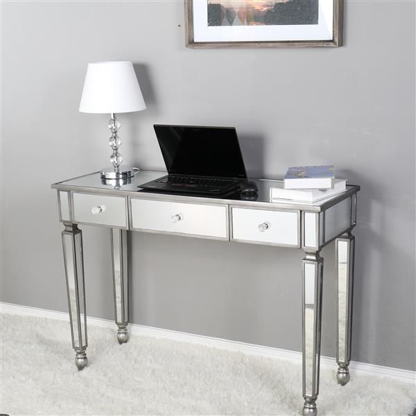 Three Drawers Mirror Table Dressing Table Console Table