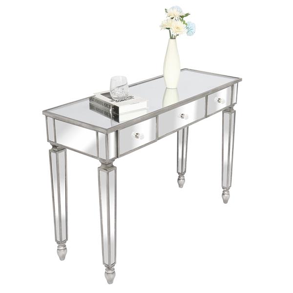 Three Drawers Mirror Table Dressing Table Console Table